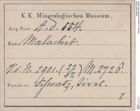 Etiketten zu Malachit (NHMW-MIN-Ad554)